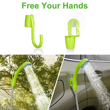 KEDSUM easy-assembly shower works by submerging pump in a tub