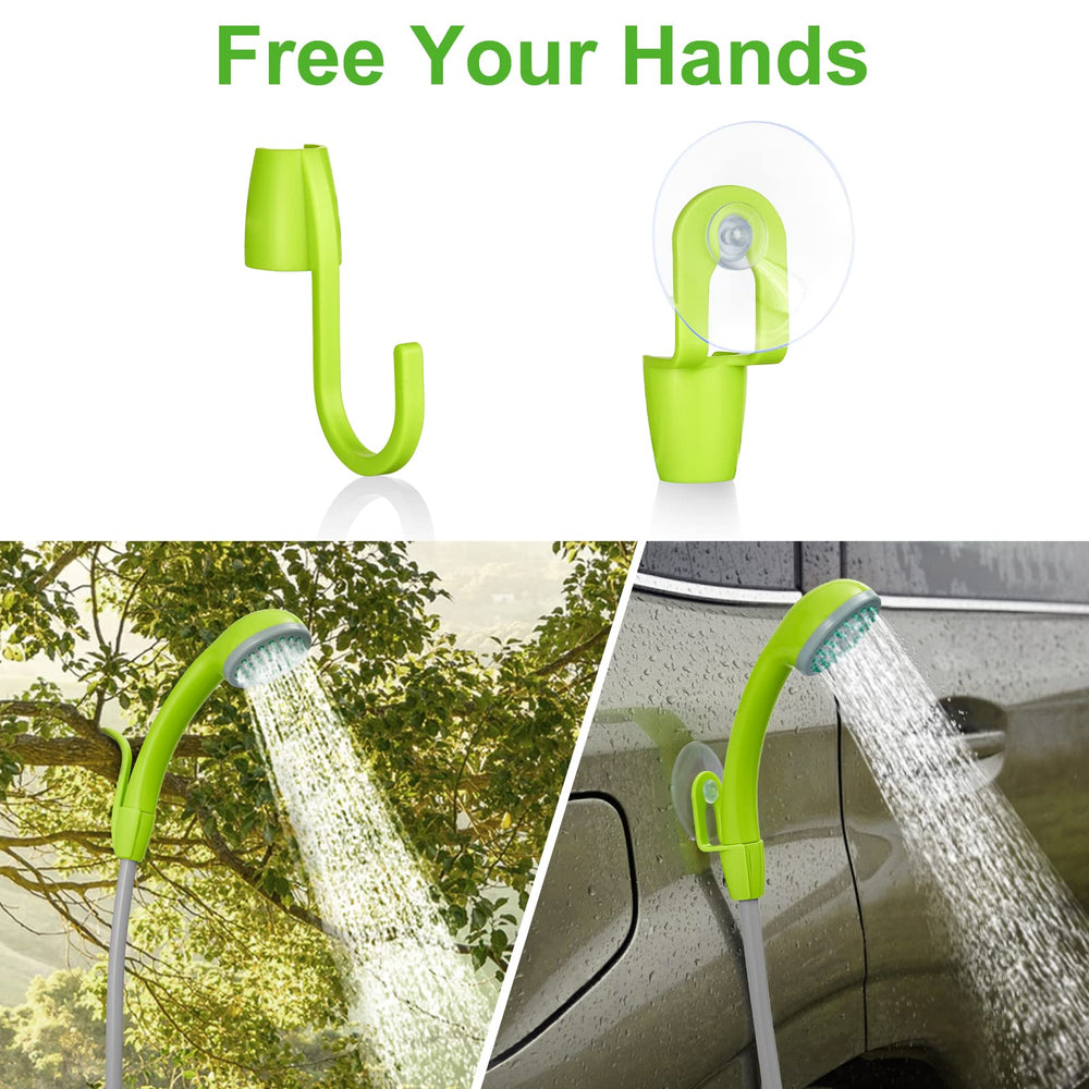 KEDSUM easy-assembly shower works by submerging pump in a tub
