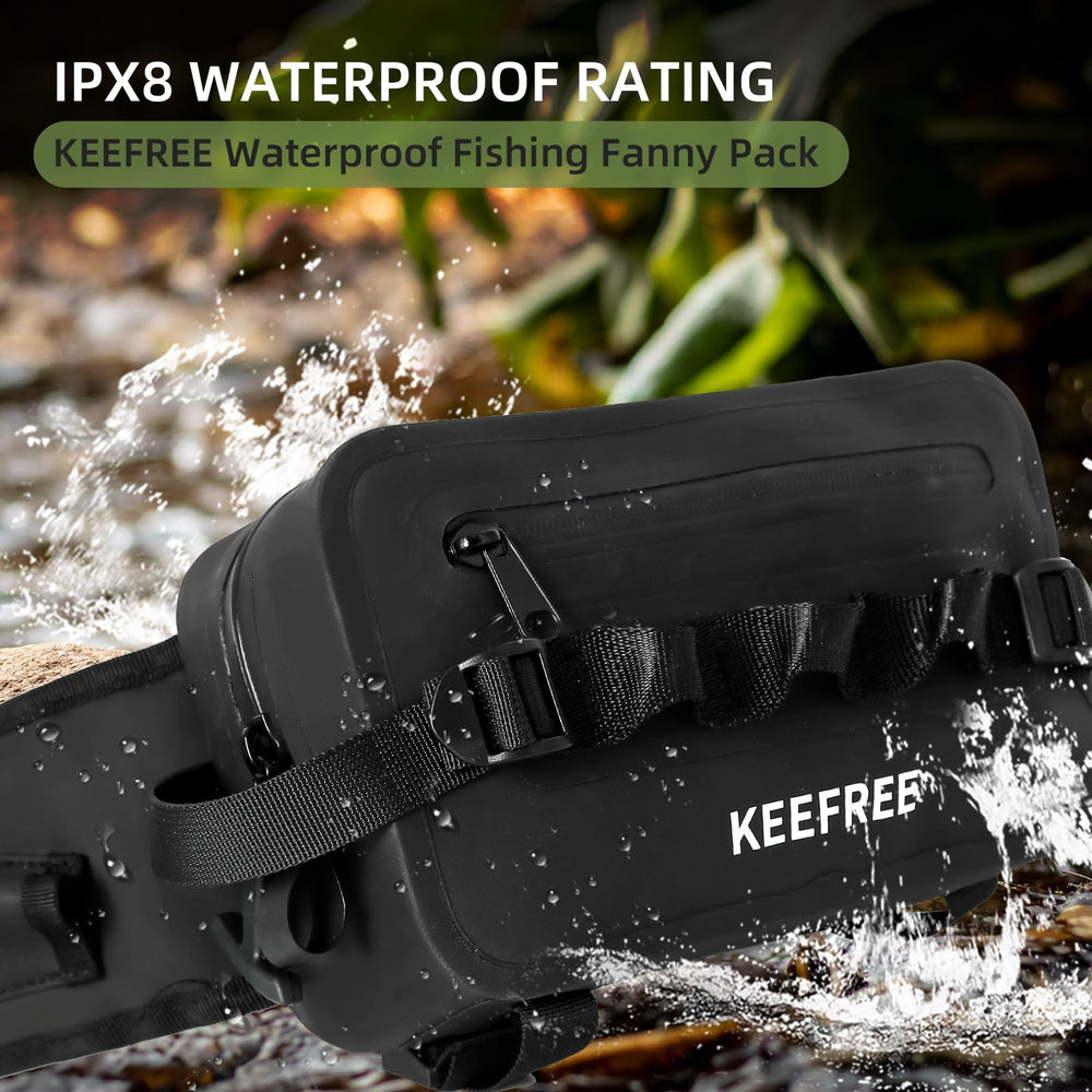 Close-up of IPX8 airtight zipper on the main compartment