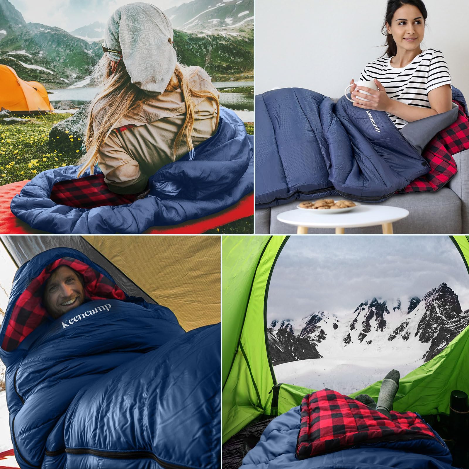 Keencamp 0 Degree Sleeping Bag compression sack for easy packing and travel.