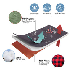 Keencamp cotton flannel interior provides skin-friendly warmth.