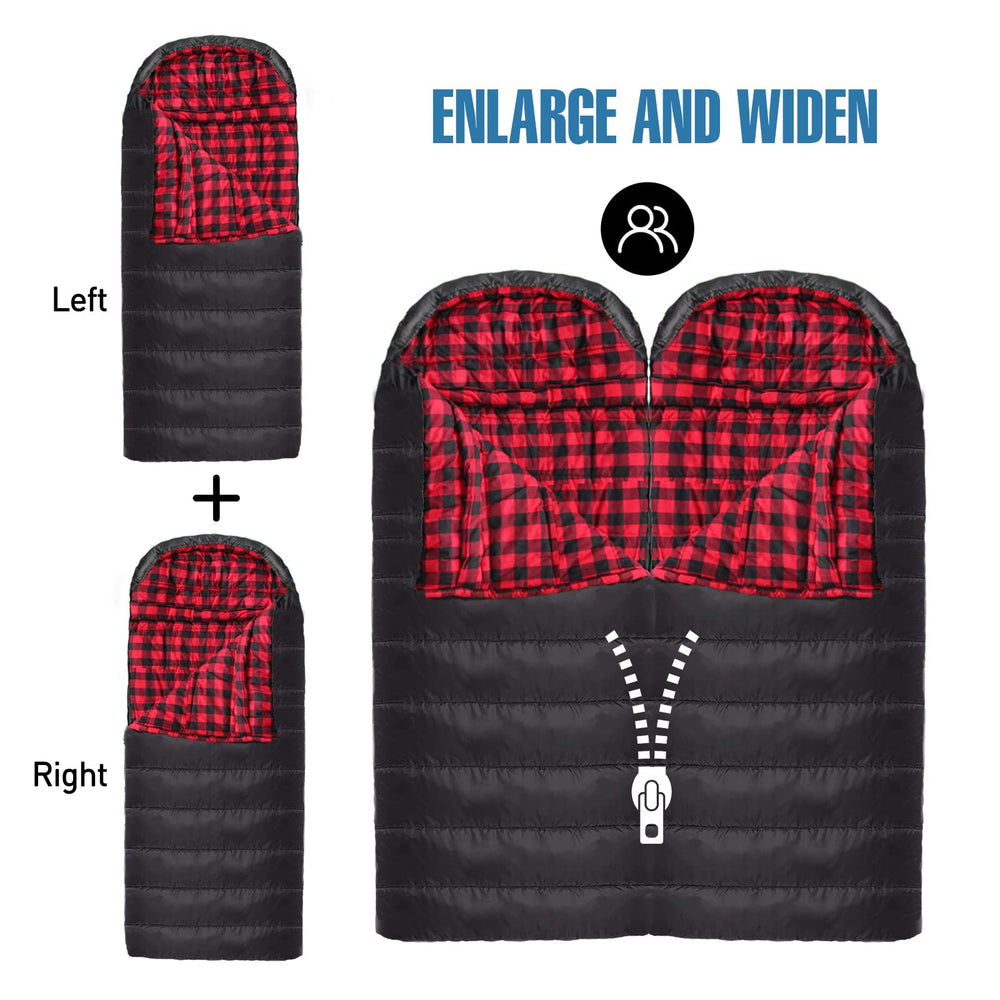 Keencamp sleeping bag cotton flannel lining offers soft cozy warmth for cold nights