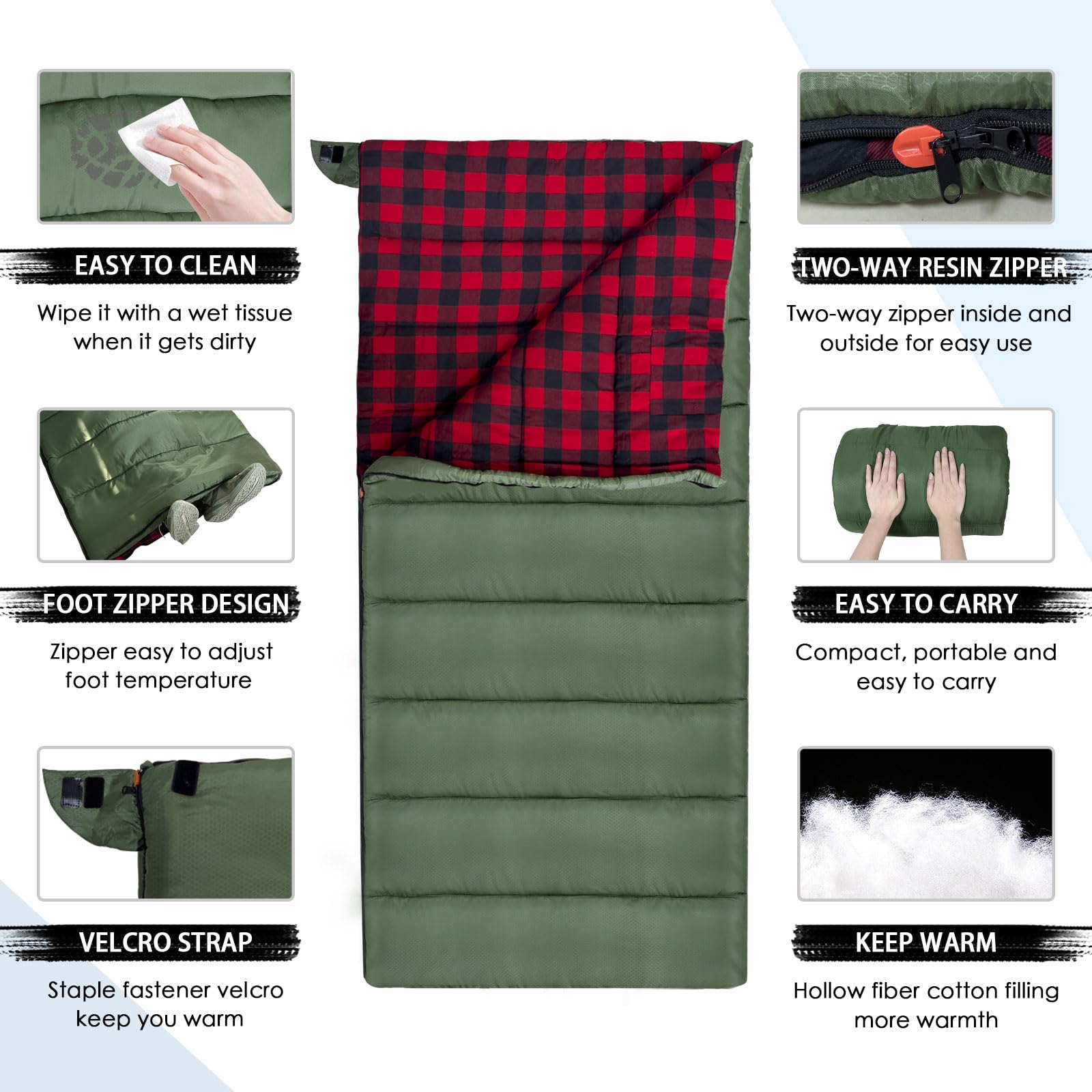 Keencamp outer fabric is waterproof and tear-resistant for outdoors.
