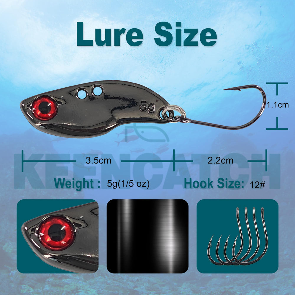 Keencatch Bream Lure 5g metal vibe side view