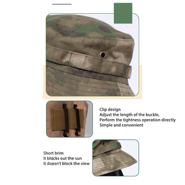 Keenso camouflage jungle design boonie hat for outdoor adventures.