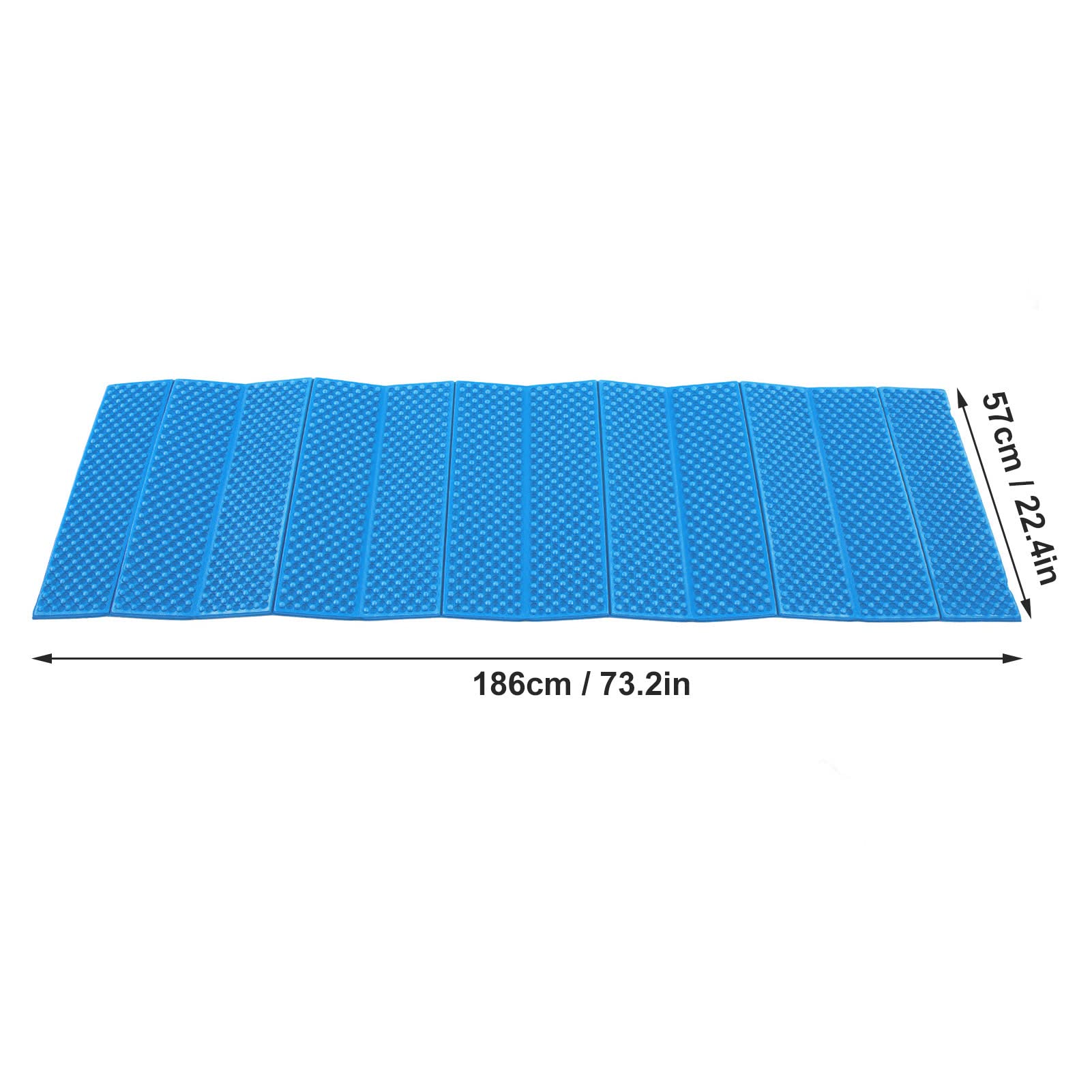 Keenso Double Egg Crate Sleeping Pad riverbank blue supports comfortable breaks near water.
