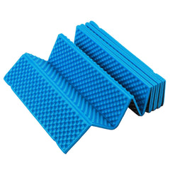Keenso Double Egg Crate Sleeping Pad side profile blue emphasizes the egg-trough insulation design.