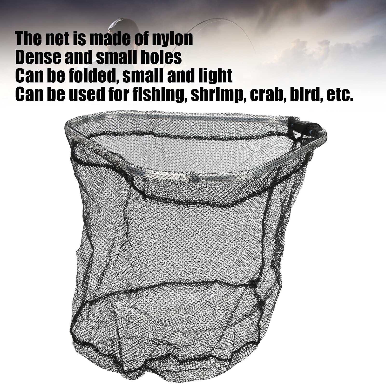 Keenso net with dense nylon mesh catches small items effectively