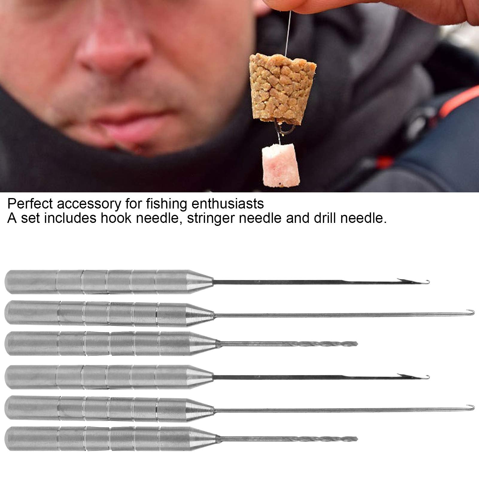 Keenso baiting needle set in use on a carp rig
