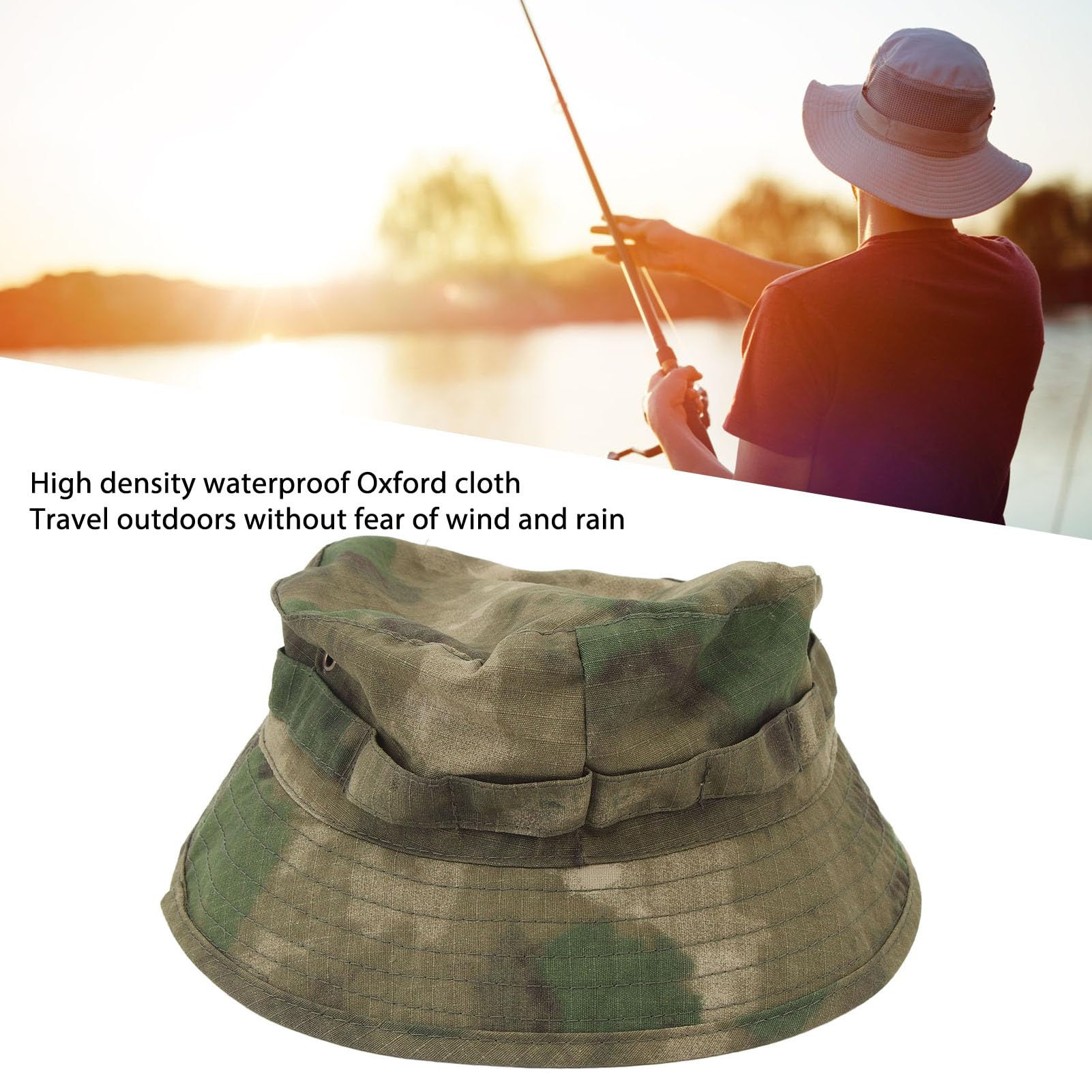 Keenso fishing and camping hat doubles as practical sunshade.