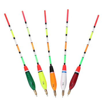 High-visibility tails on fishing floats for easy sighting