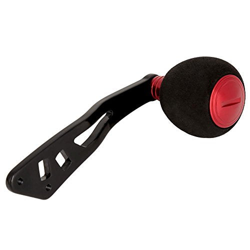 Keenso red fishing reel knob grip, front view, enhances grip on low-profile reels
