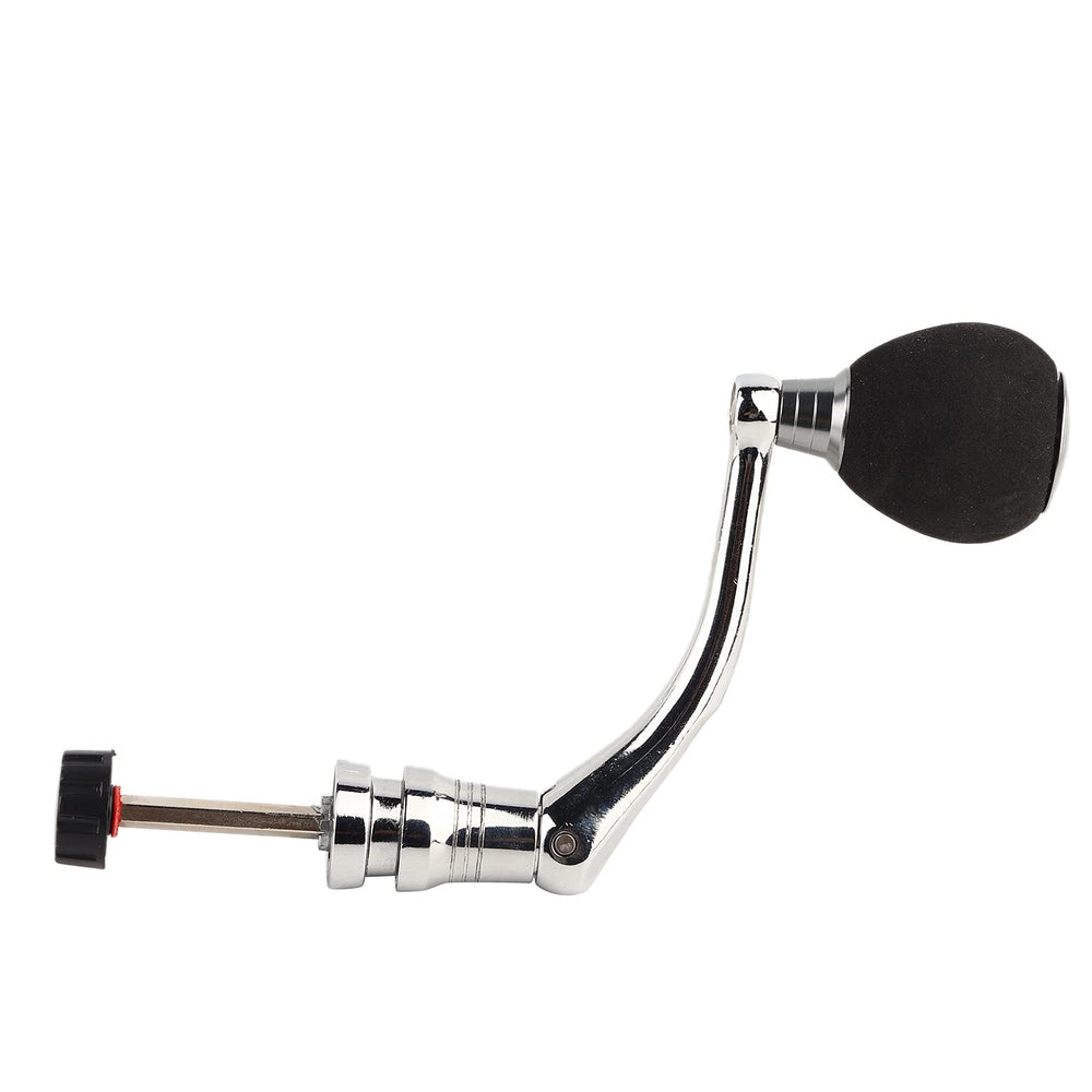 Keenso silver large nonslip 2-reel handle for secure fishing grip.