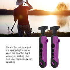 Keenso spooler in use on a reel during fishing prep.