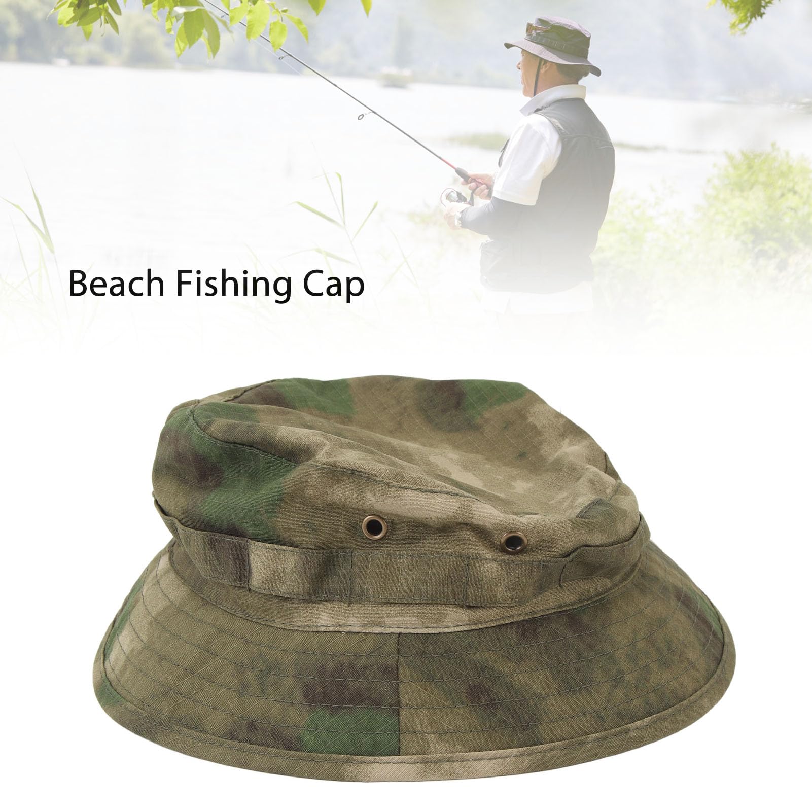 Keenso Oxford fabric hat with easy drawstring adjustment for comfort.