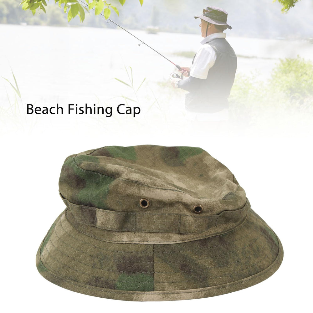 Keenso Oxford fabric hat with easy drawstring adjustment for comfort.