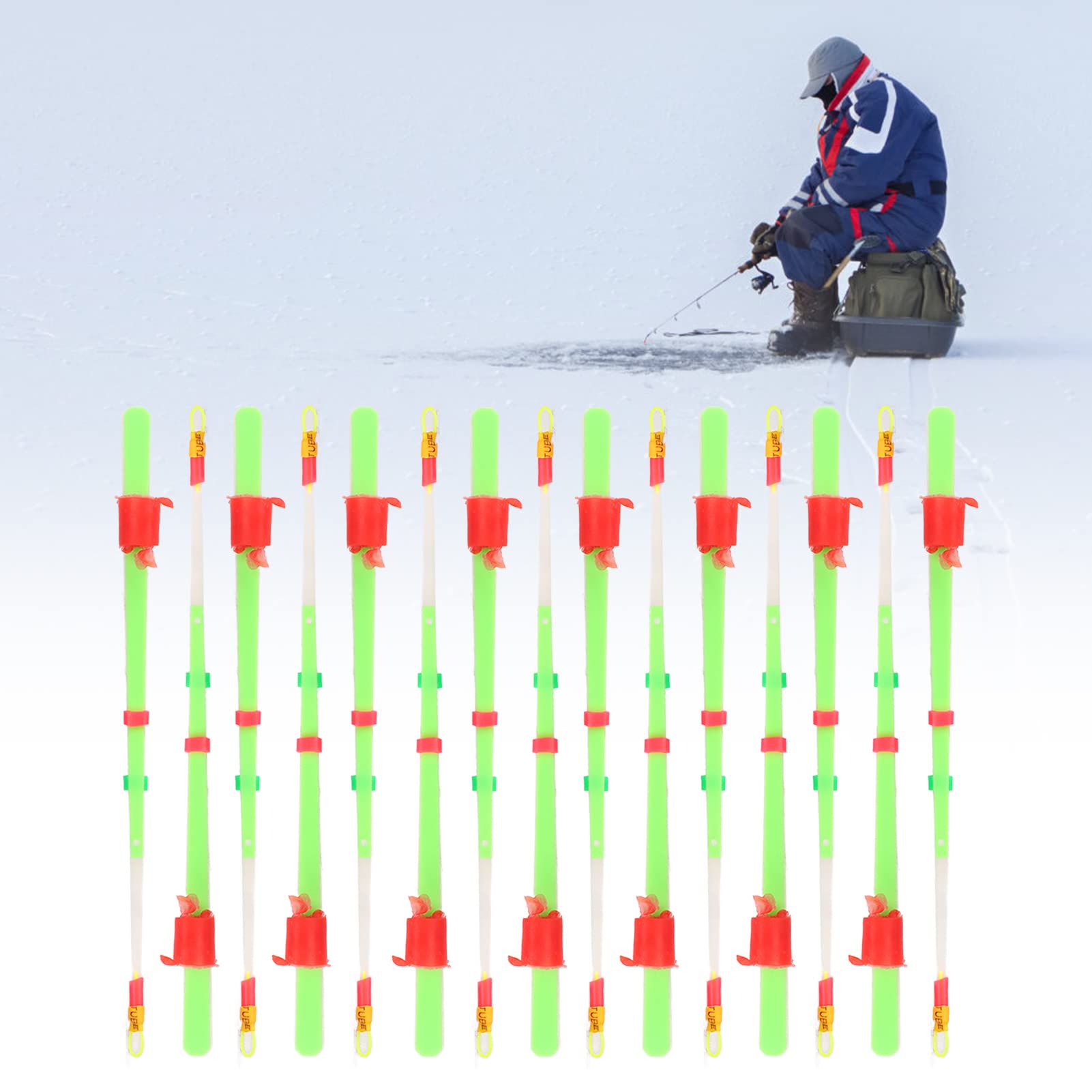Keenso portable ice fishing rod tips shown for compact storage.
