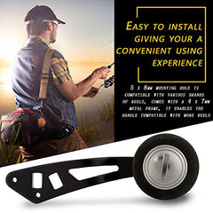 Keenso reel handle knob shows durable metal construction for long-lasting use.