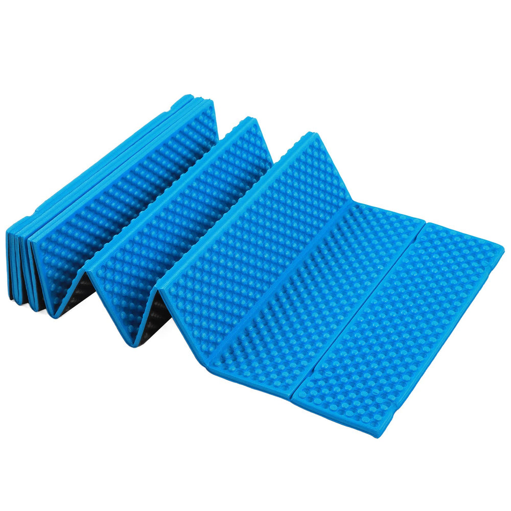 Keenso sponge foam pad closeup blue reveals elastic foam texture for supportive rest.