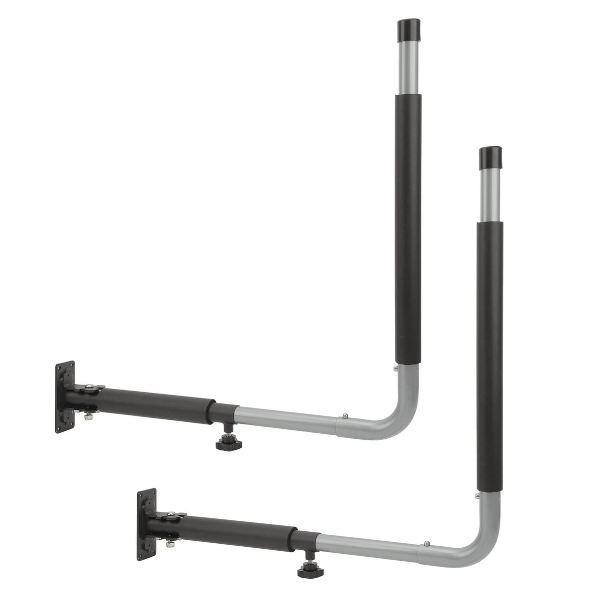 Keenso wall-mount rack secures car roof boxes for space-saving storage.