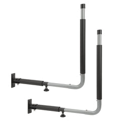 Keenso wall-mount rack secures car roof boxes for space-saving storage.