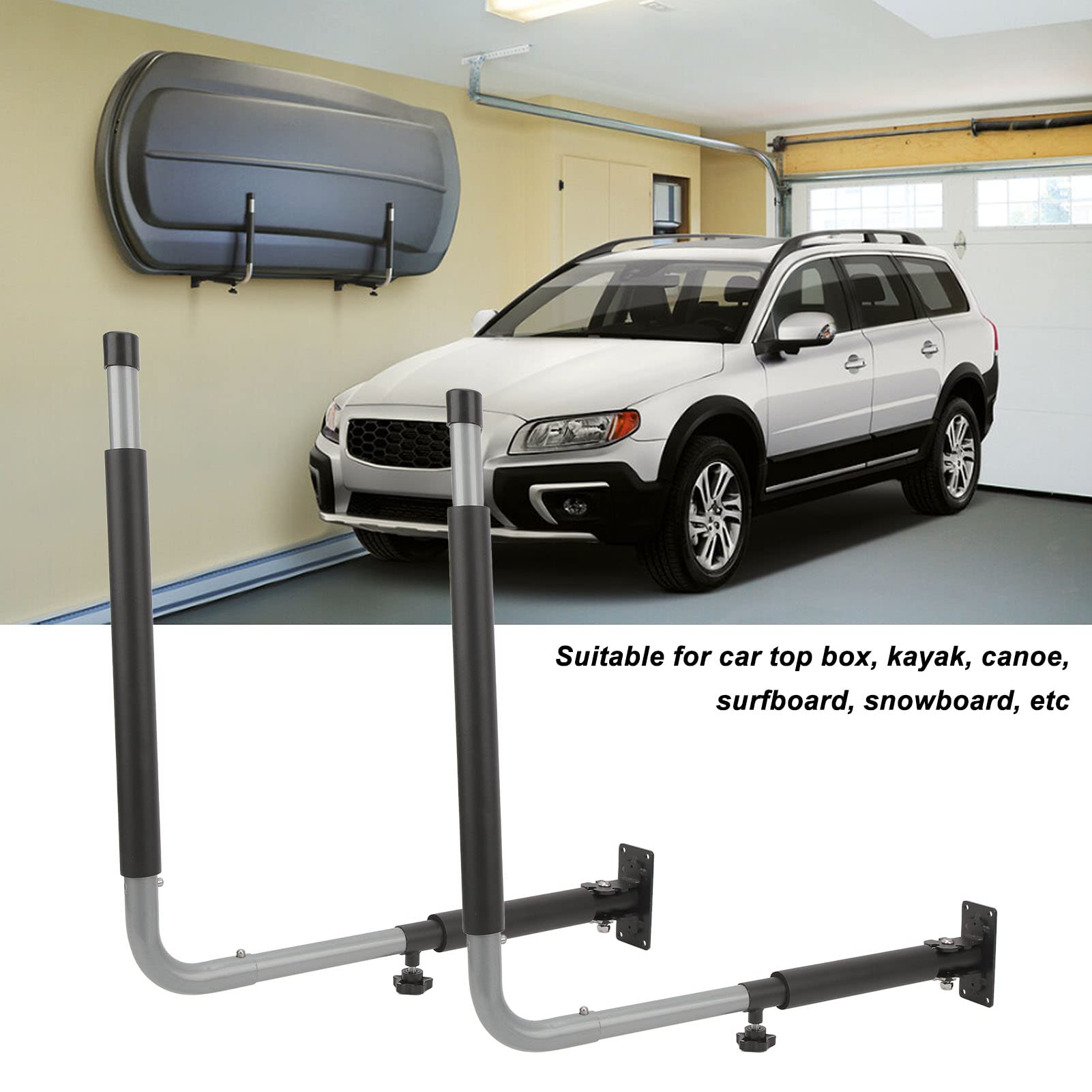 Keenso wall-mount rack stores surfboards neatly, reducing clutter and maximizing garage space.