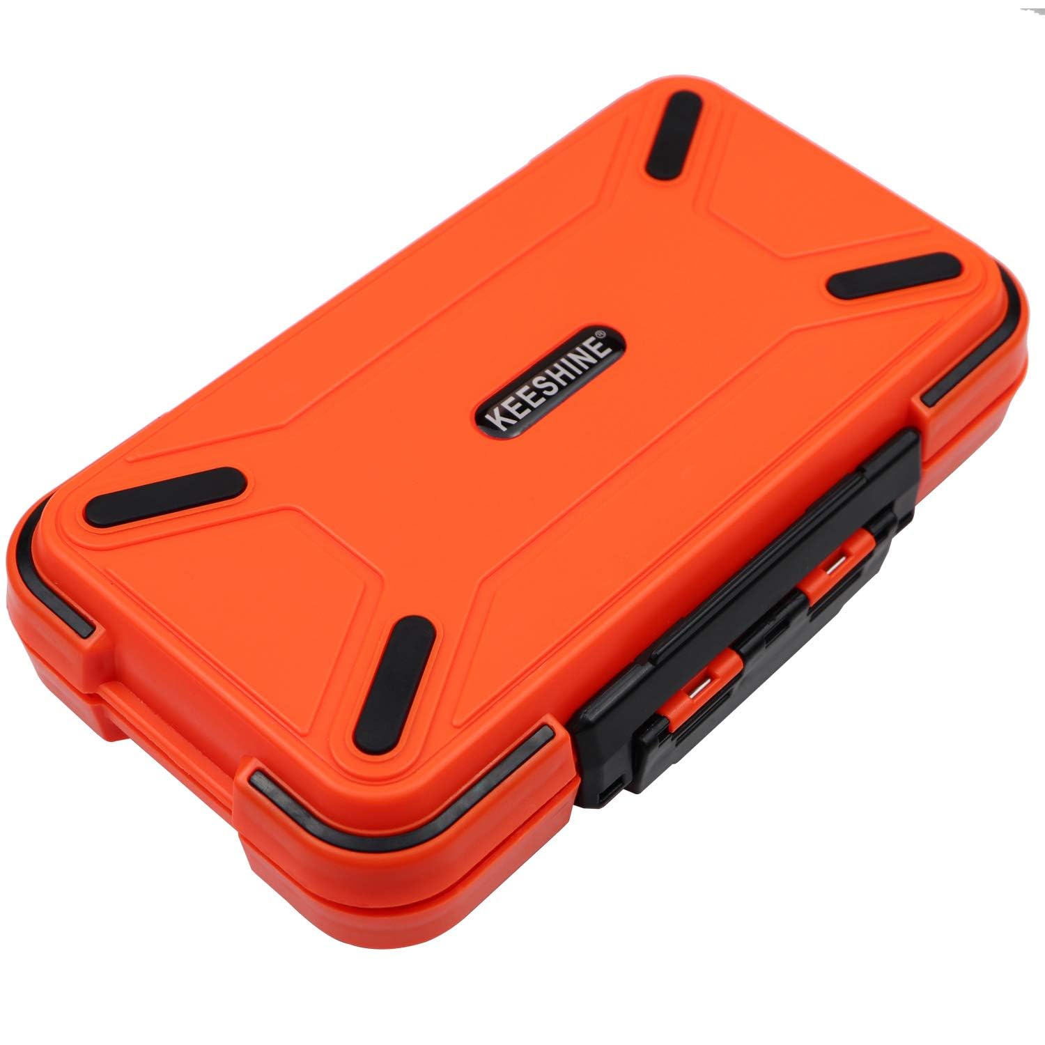 KEESHINE small floating fishing tackle box orange – top view