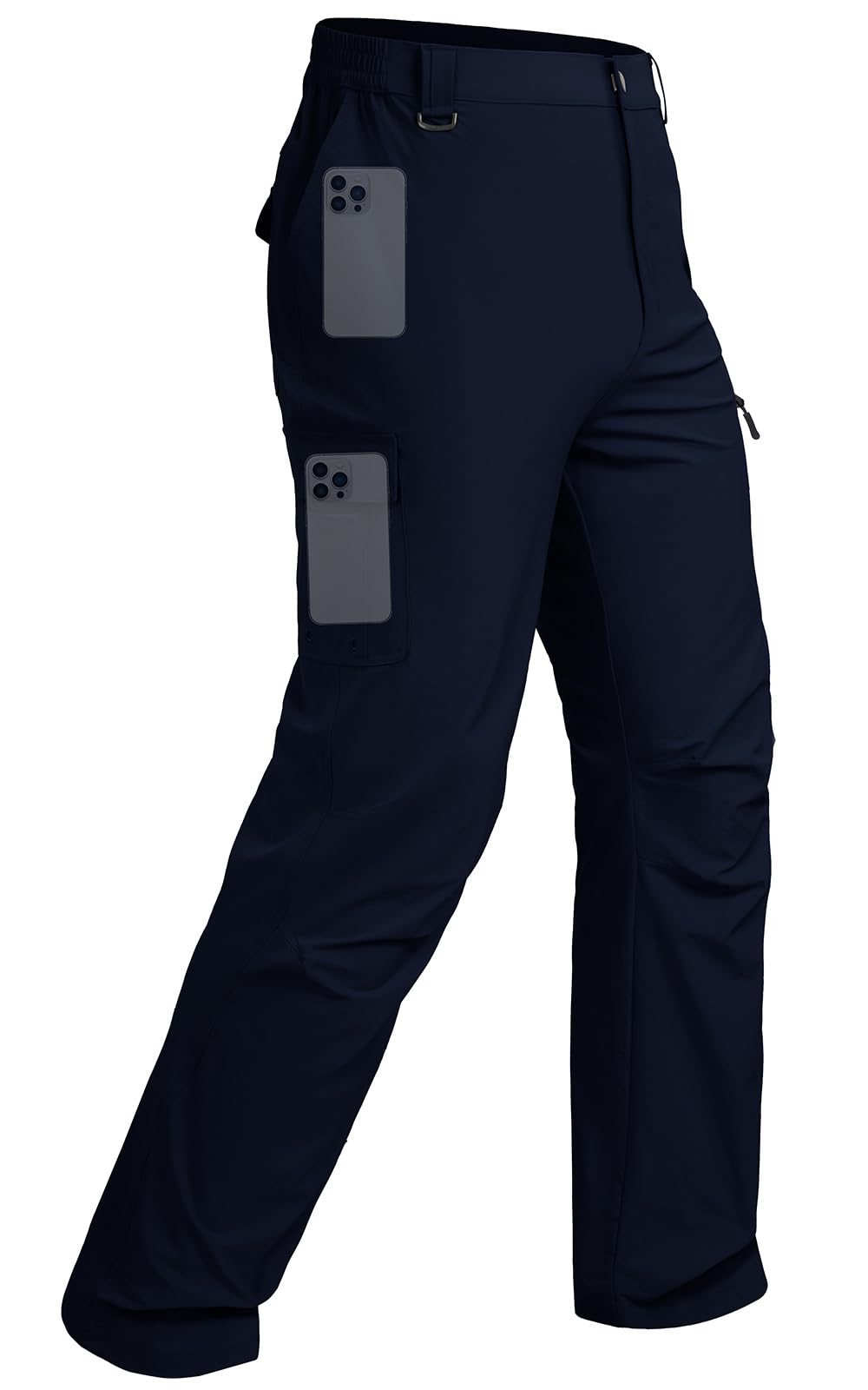 KeihTrail men's hiking pants, deep-blue full view, showing lightweight waterproof performance for outdoors.