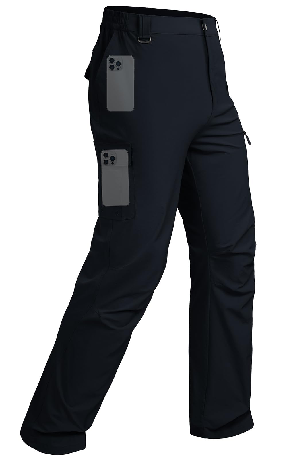 KeihTrail men's hiking pants fabric stretch demonstrates flexible comfort for active trekking.