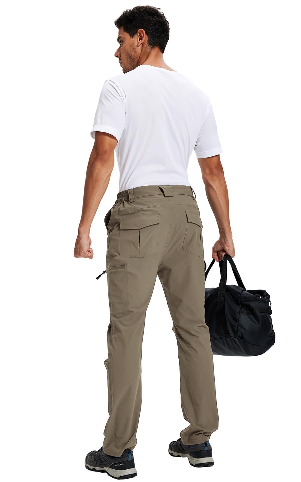 KeihTrail pants with seven-pocket layout showing secure storage for phone and keys