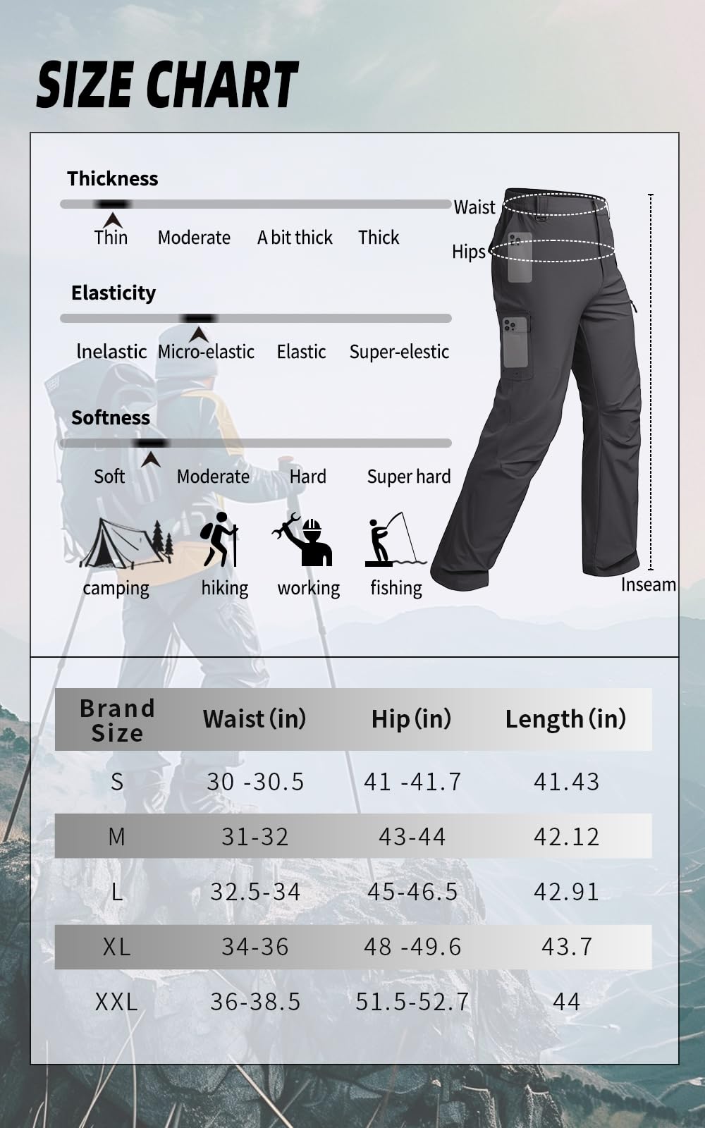 KeihTrail durable outdoor pants ideal for camping and fishing.