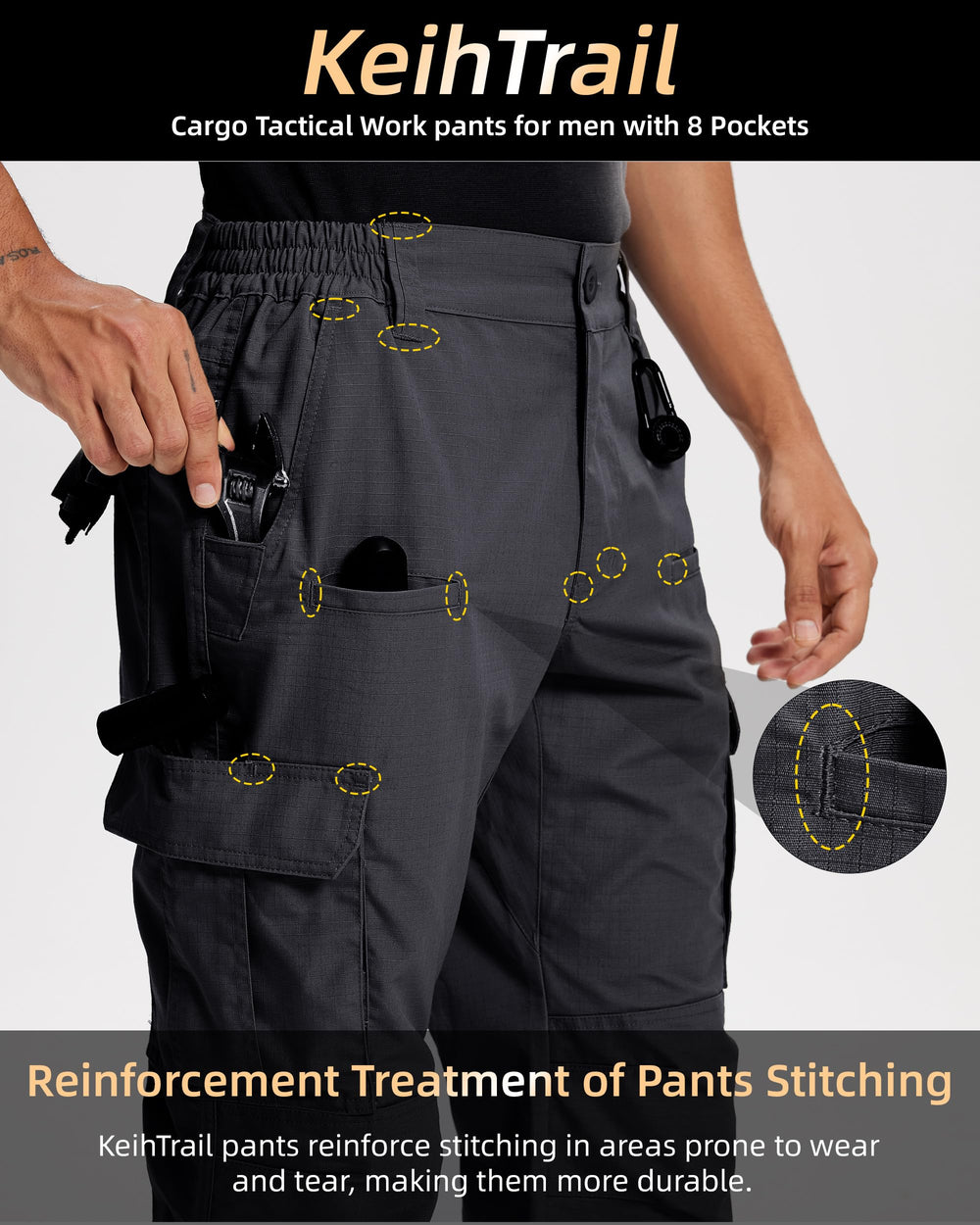 KeihTrail tactical pants outdoor scene showing versatile wear from hike to urban.