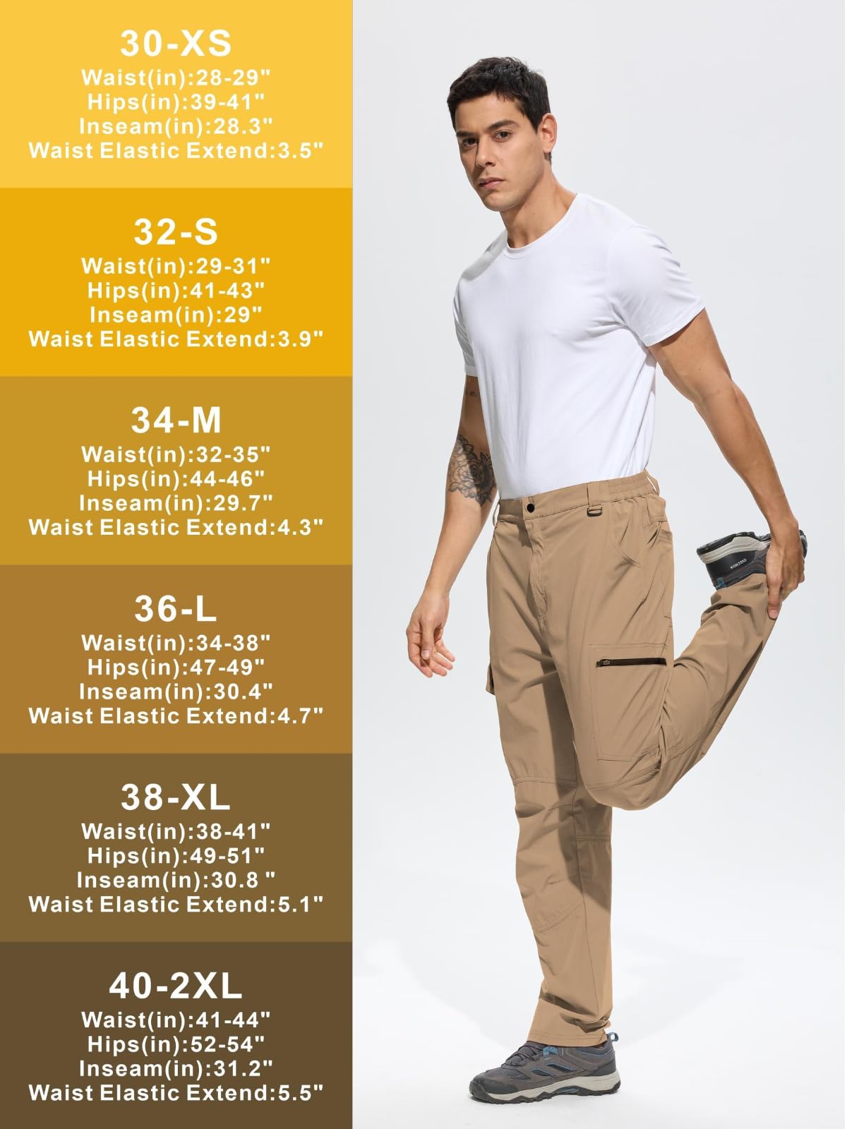 KeihTrail Work Pants YKK zipper closure adds secure closure during climbs.