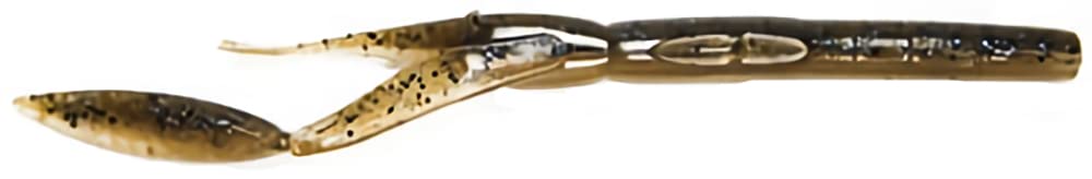 Keitech Cat Camaron lure in blue back cinnamon, 5.5 inches, attracts bass with shrimp-like action