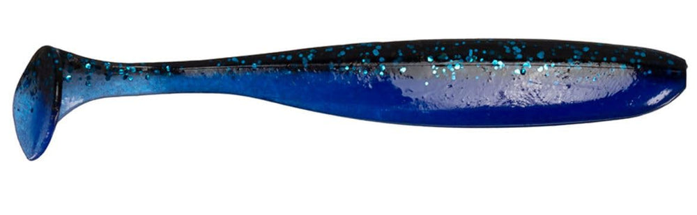 Keitech ES4428 artificial bait in Black Blue shows versatile action for crappie and bass.