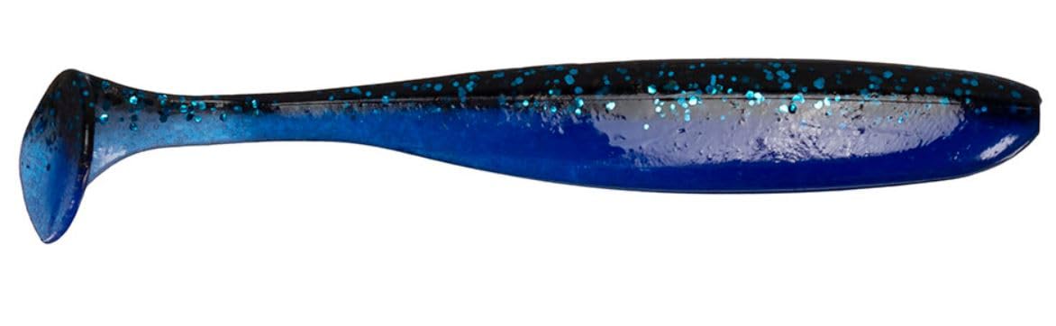 Keitech ES4428 artificial bait in Black Blue shows versatile action for crappie and bass.