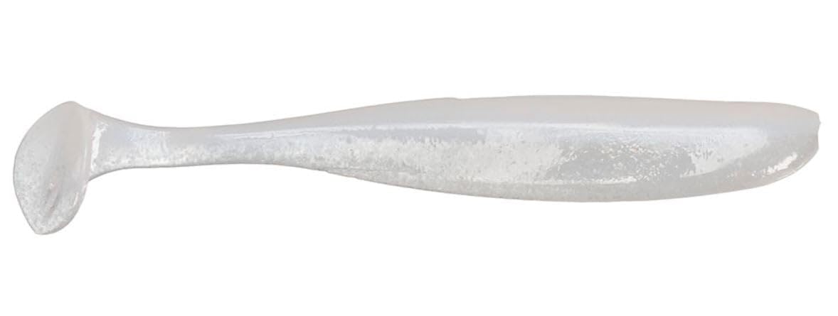Keitech ES4458 French Pearl bait shows balanced shad-swing action for versatile freshwater fishing.