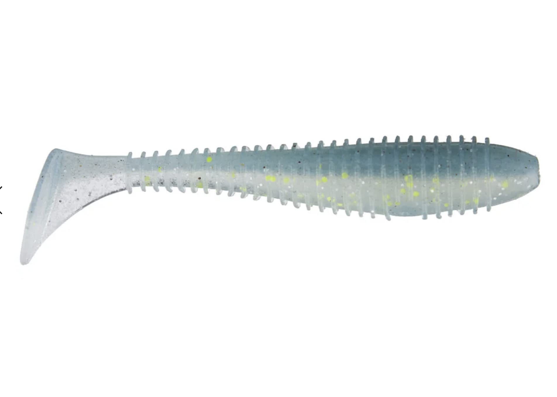 Keitech Fat Swing Impact 2.8in Chartreuse Shad in swimming action