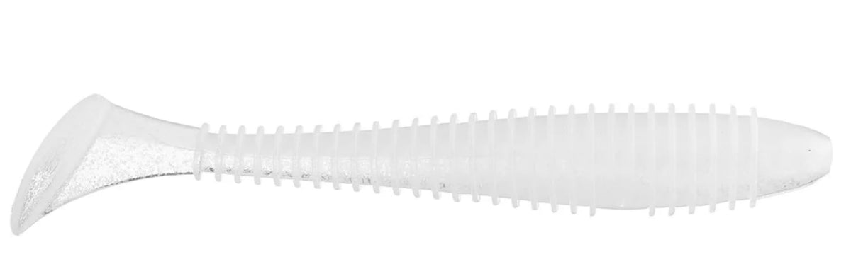 Keitech Fat Swing Impact 3.3 inch French Pearl, ideal trailer for jig heads and ChatterBait