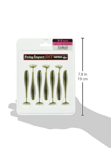 Keitech Fat Swing Impact AYU packaging design and size reference
