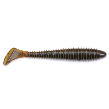 Keitech Fat Swing Impact Green Pumpkin swimbait for weedless Texas rigging and versatile action