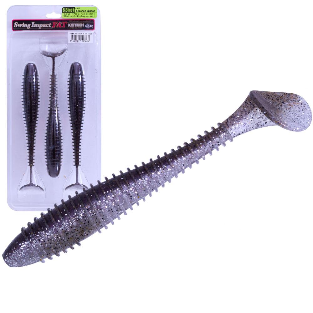Salted plastic balance supports stable action in the Fat Swing Impact lure.