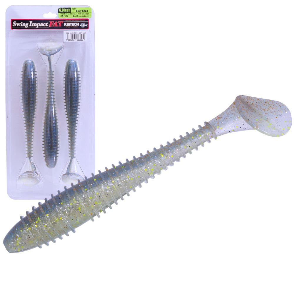 Weedless design helps Texas rig fishing near heavy cover with Keitech Fat Swing Impact.