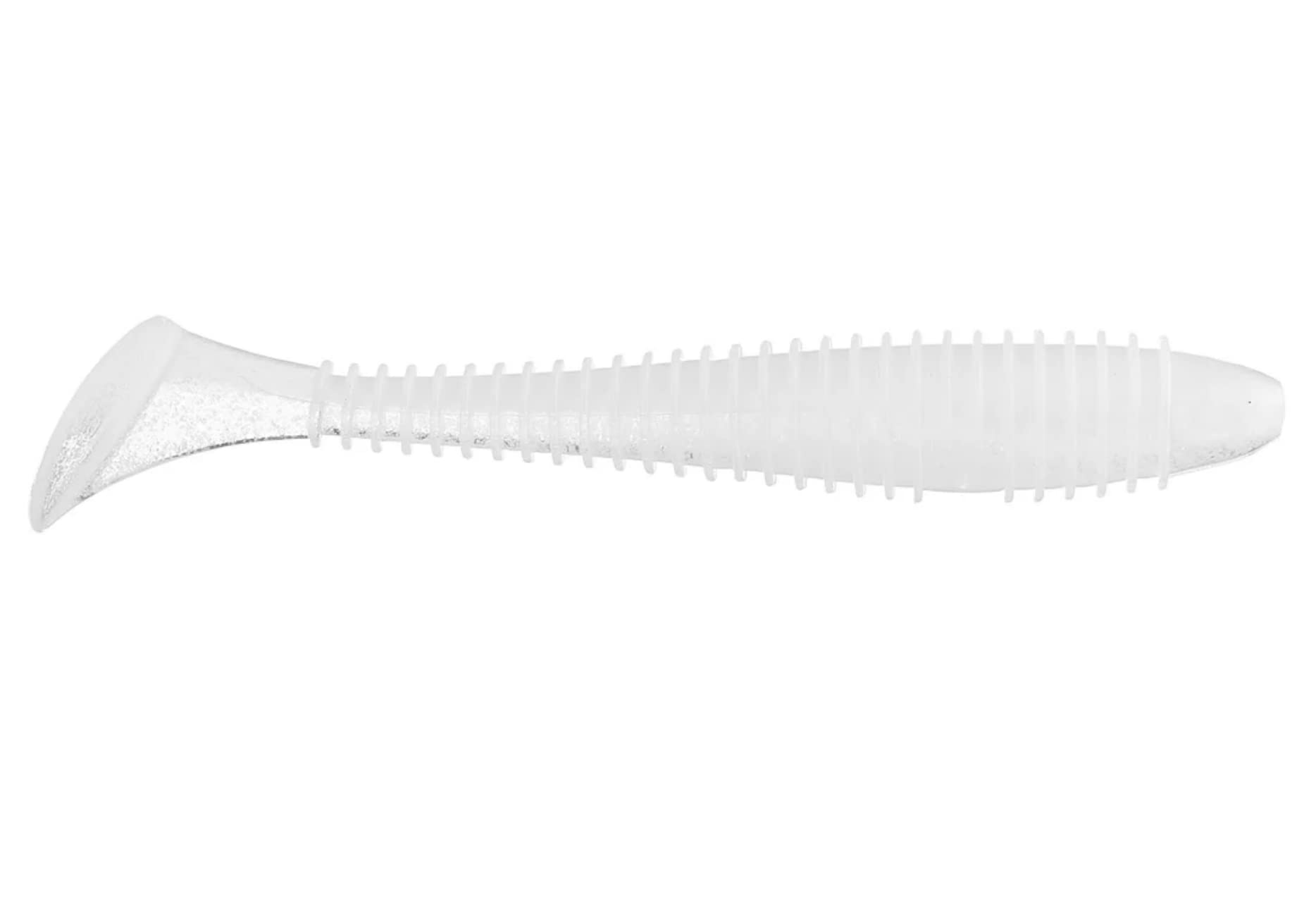 Keitech Fat Swing Impact Smallmouth Magic 3.3-inch tail close-up highlights fluttering tail