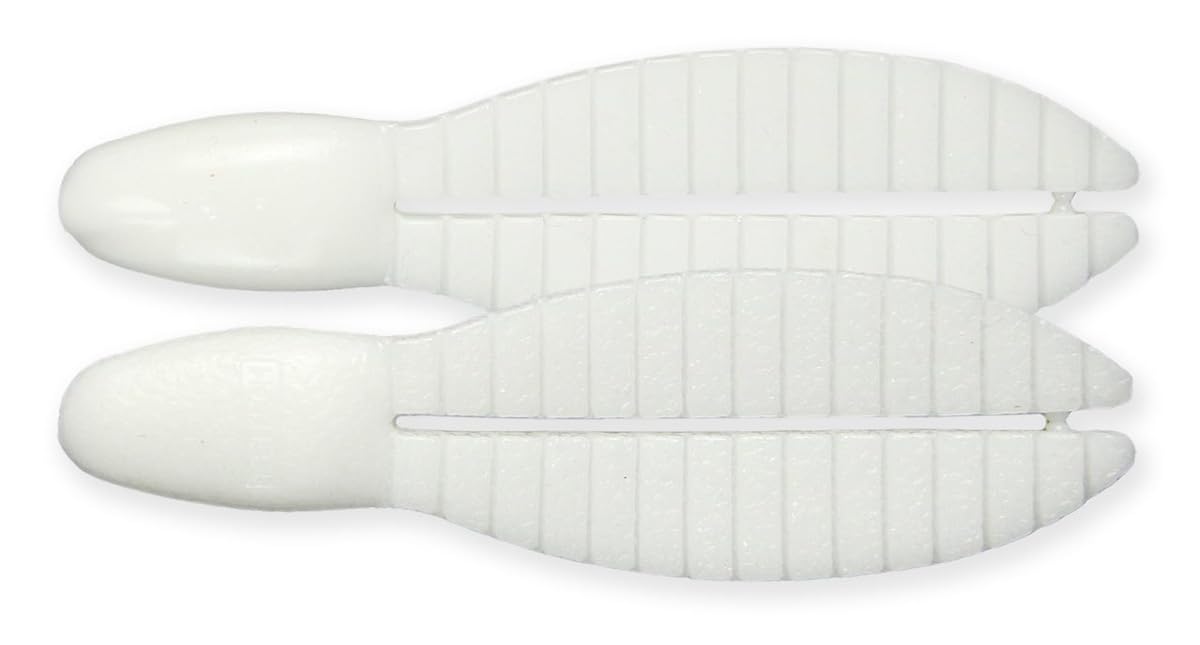 Keitech Flex Chunk Medium #009 White close-up highlights soft material