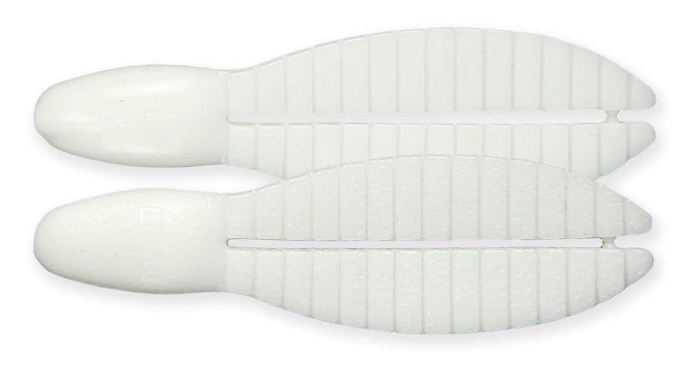 Keitech Flex Chunk Medium #009 White close-up highlights soft material