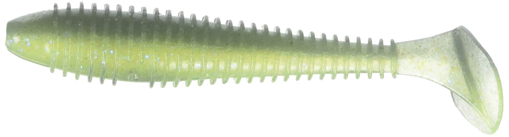 Keitech FS33-450 Fat Swing Impact bait, full-body view ideal for jig-head rigs.