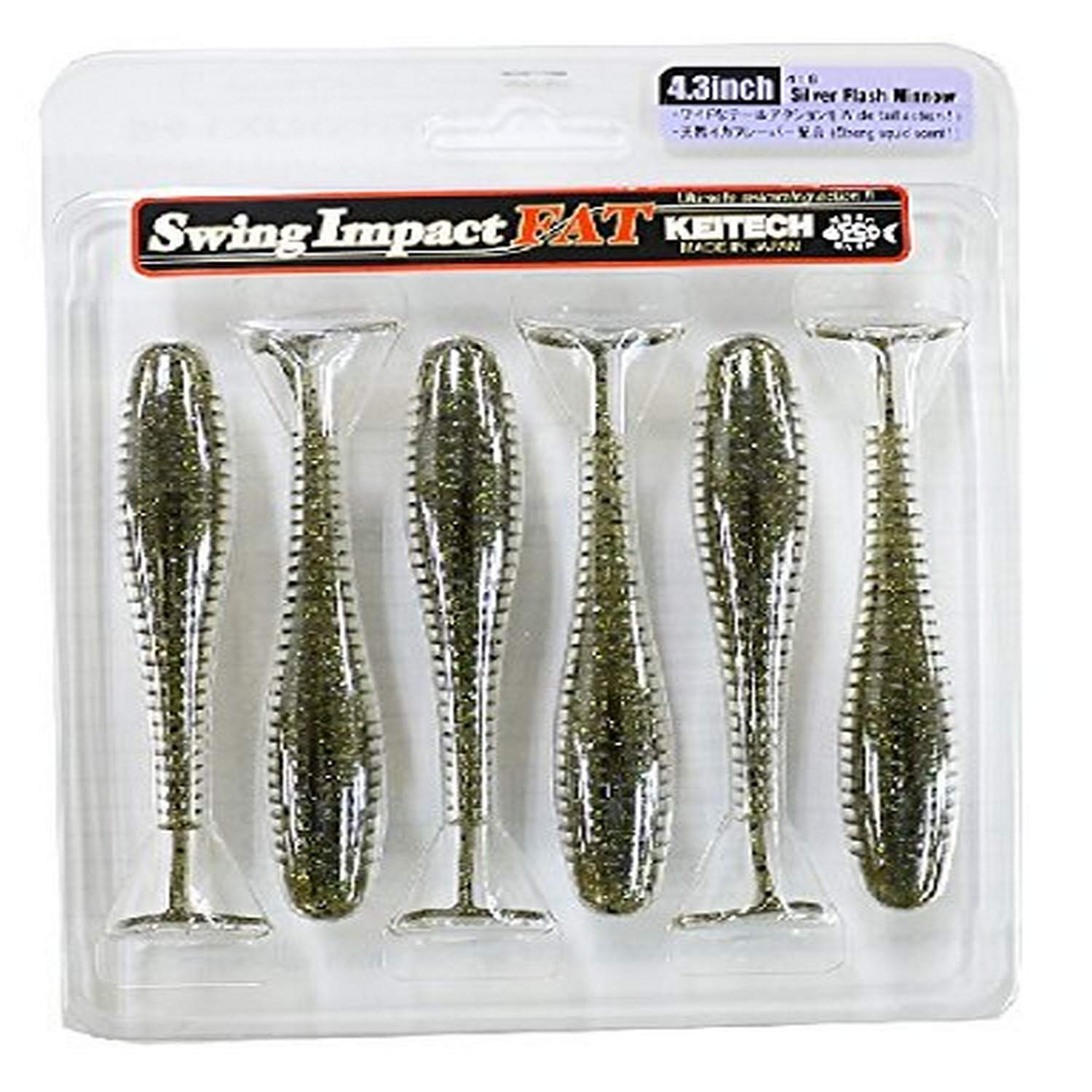 Keitech FSI43-416 Fat Swing Impact Silver Flash bait with lifelike action for bass