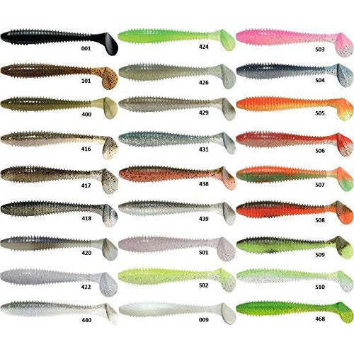 Keitech bluegill flash bait shows center rigging line for precise setup