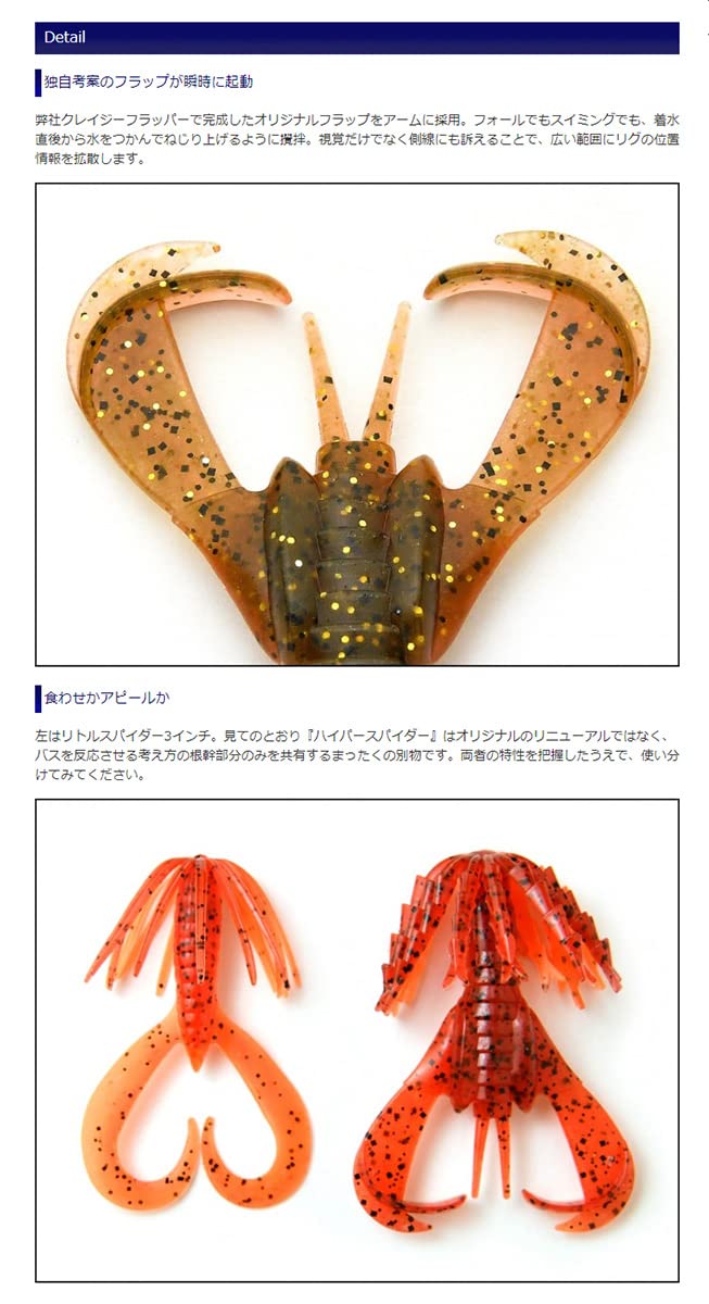 Keitech Hyper Spider 3.2 inch texture closeup highlighting silicone quality